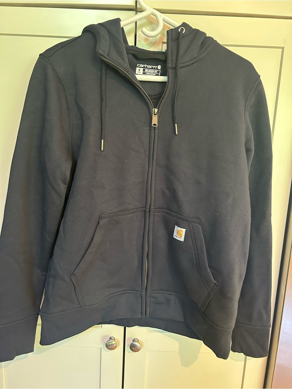 Carhartt ladies 8/10 Black Zip Hoodie Jacket